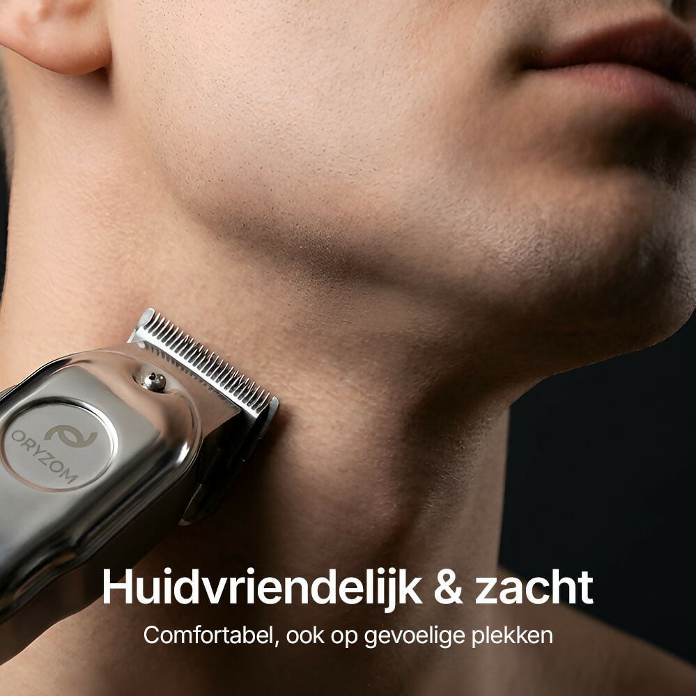 Oryzom ProTrim 2.0 – Precisie roestvrijstalen messen en krachtige motor voor gelijkmatige knipresultaten voor haar en baard