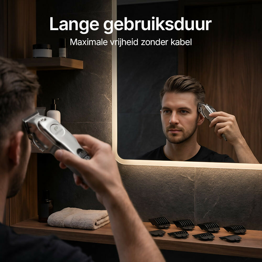 Oryzom ProTrim 2.0 – Precisie roestvrijstalen messen en krachtige motor voor gelijkmatige knipresultaten voor haar en baard