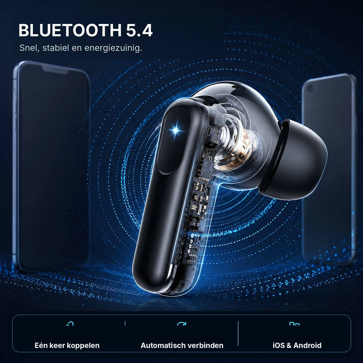 Oryzom AirBeat Ultra – Draadloze in-ear oordopjes met stereogeluid voor een meeslepende luisterervaring