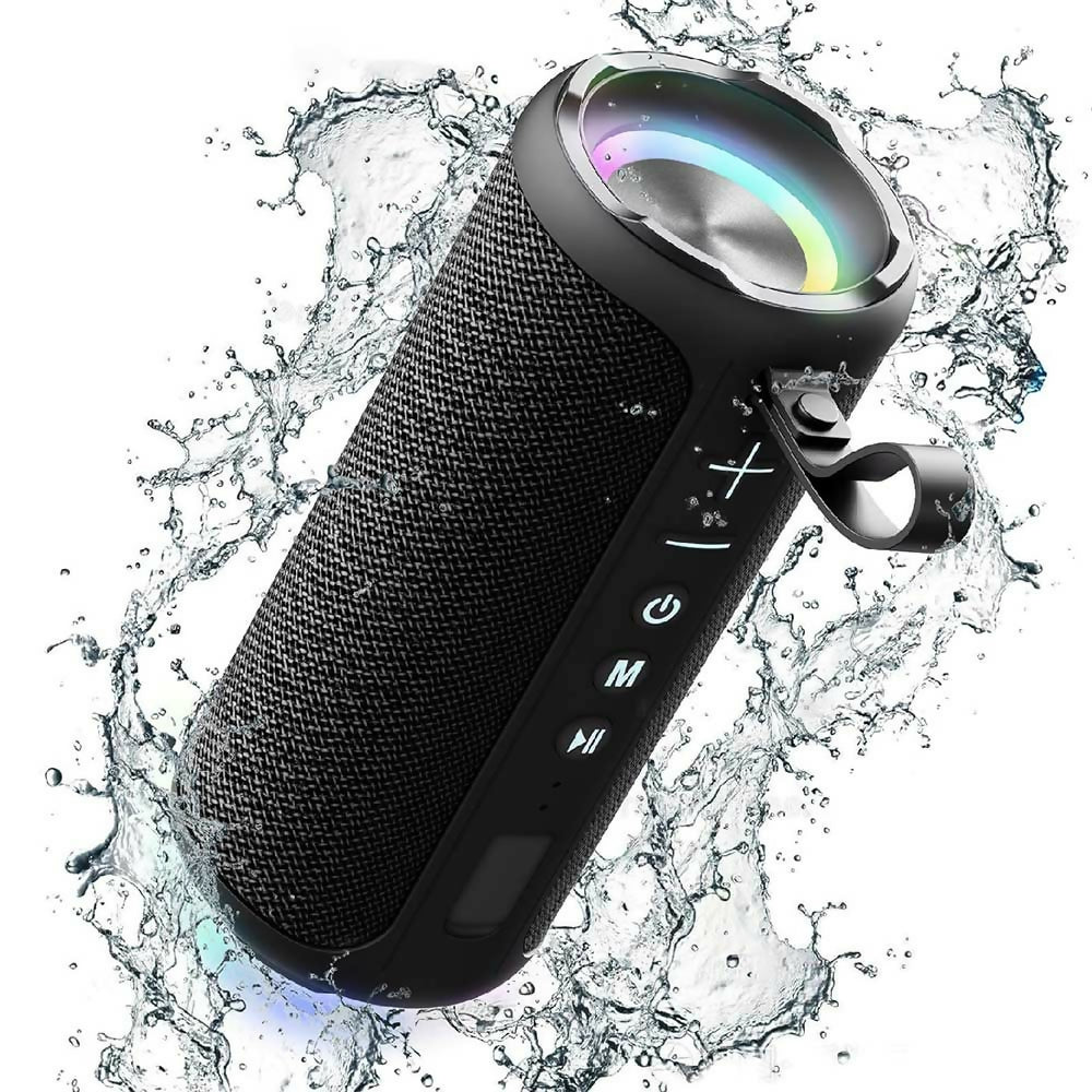 Krachtige Bluetooth-luidspreker met HD-geluid / LED-verlichting / IPX6 waterdicht / Bluetooth 5.1 & multipairing-functie / 20 W dual-speaker subwoofer